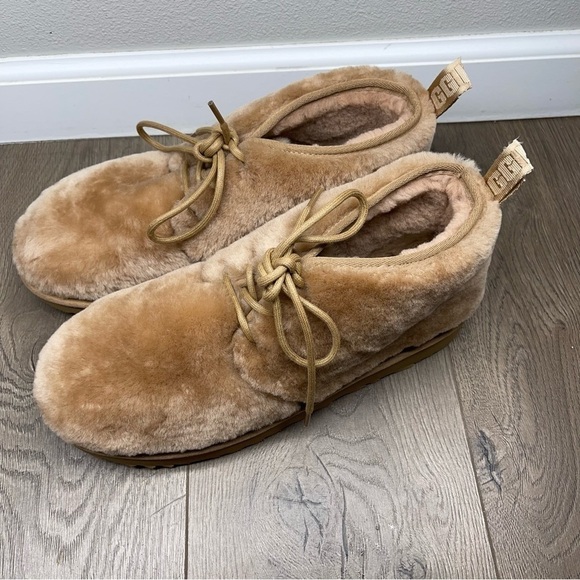 UGG Neumel Cozy Shearling Sheepskin Upper Boots Lace Up Camel Tan Size 11 Men’s main image 11